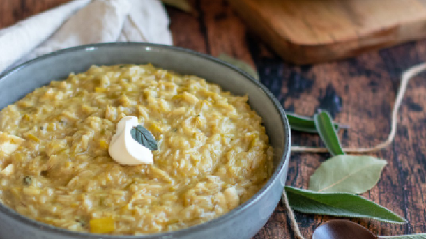 recette healthy : Risotto poireaux et Chèvre