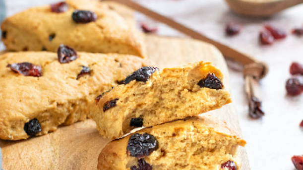 recette healthy : Scones aux Cranberries Vegan