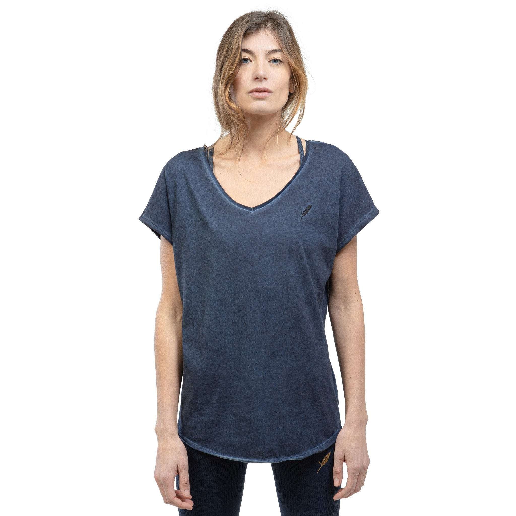 Tee shirt en coton Bio Asana Vegetal Abysse