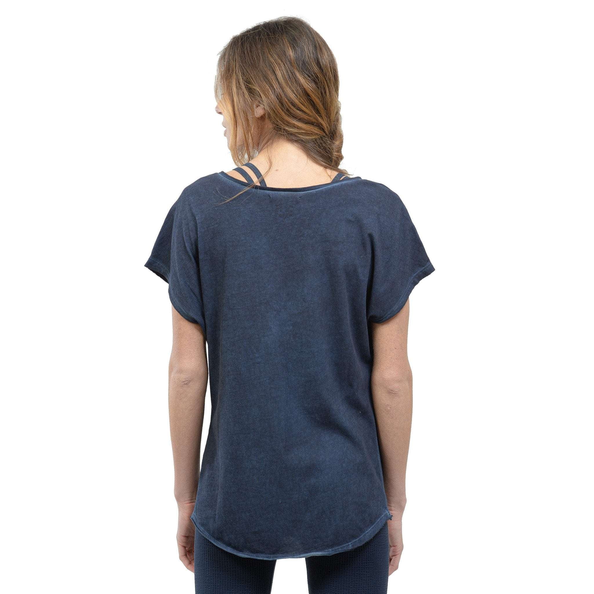 Tee shirt en coton Bio Asana Vegetal Abysse