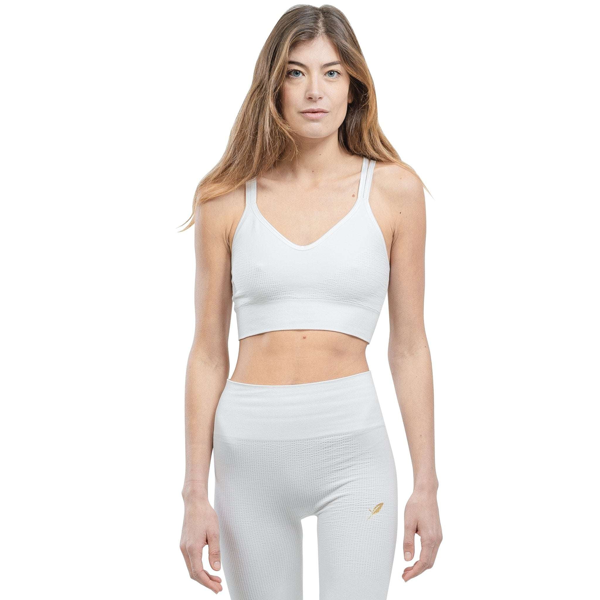 Brassière seamless de Yoga en coton Bio Krya White