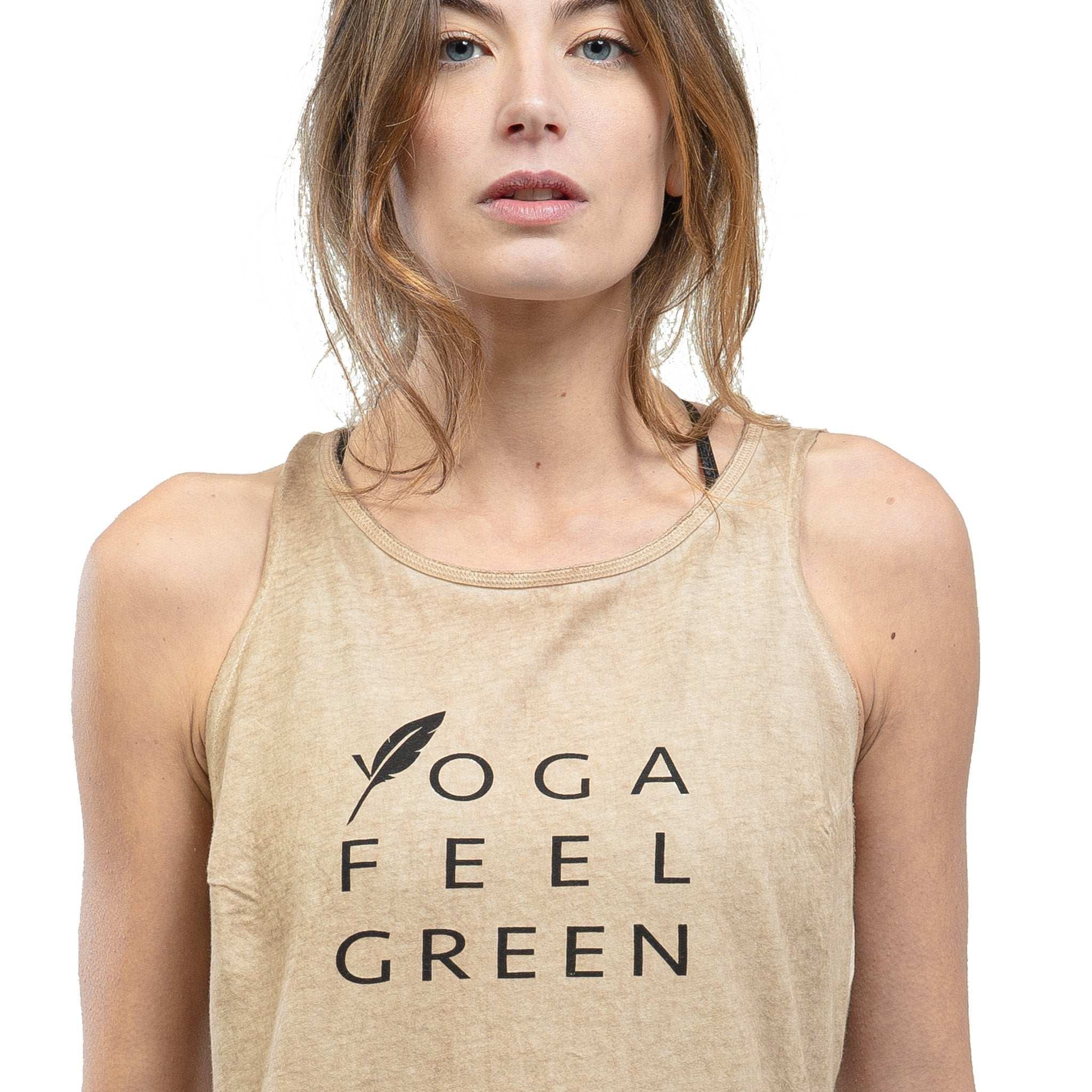 Débardeur de Yoga Bio et teinture végétale Surya Veg Coffee