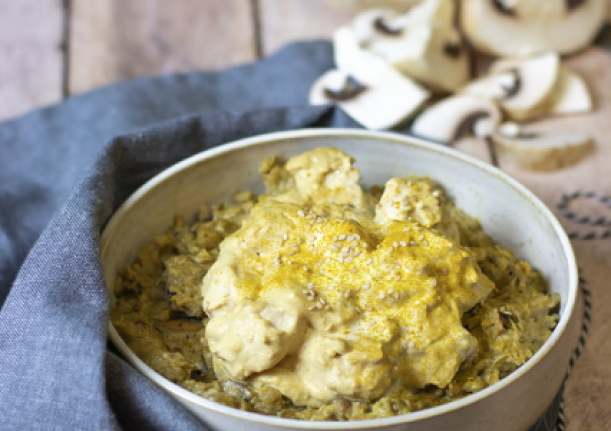 recette healthy : Porridge Salé au Poulet façon risotto