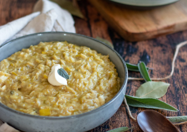 recette healthy : Risotto poireaux et Chèvre