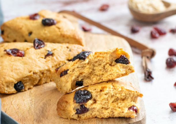 recette healthy : Scones aux Cranberries Vegan