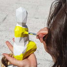 Statuette design en pierre Burning buddha