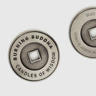 Bougie design en cire de colza Burning Buddha black & white