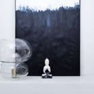 Bougie design en cire de colza Burning Buddha black & white