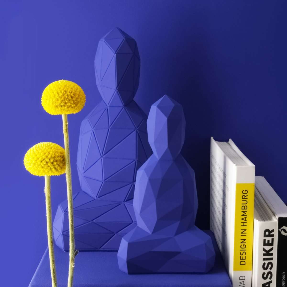 Statuette design en pierre Burning buddha