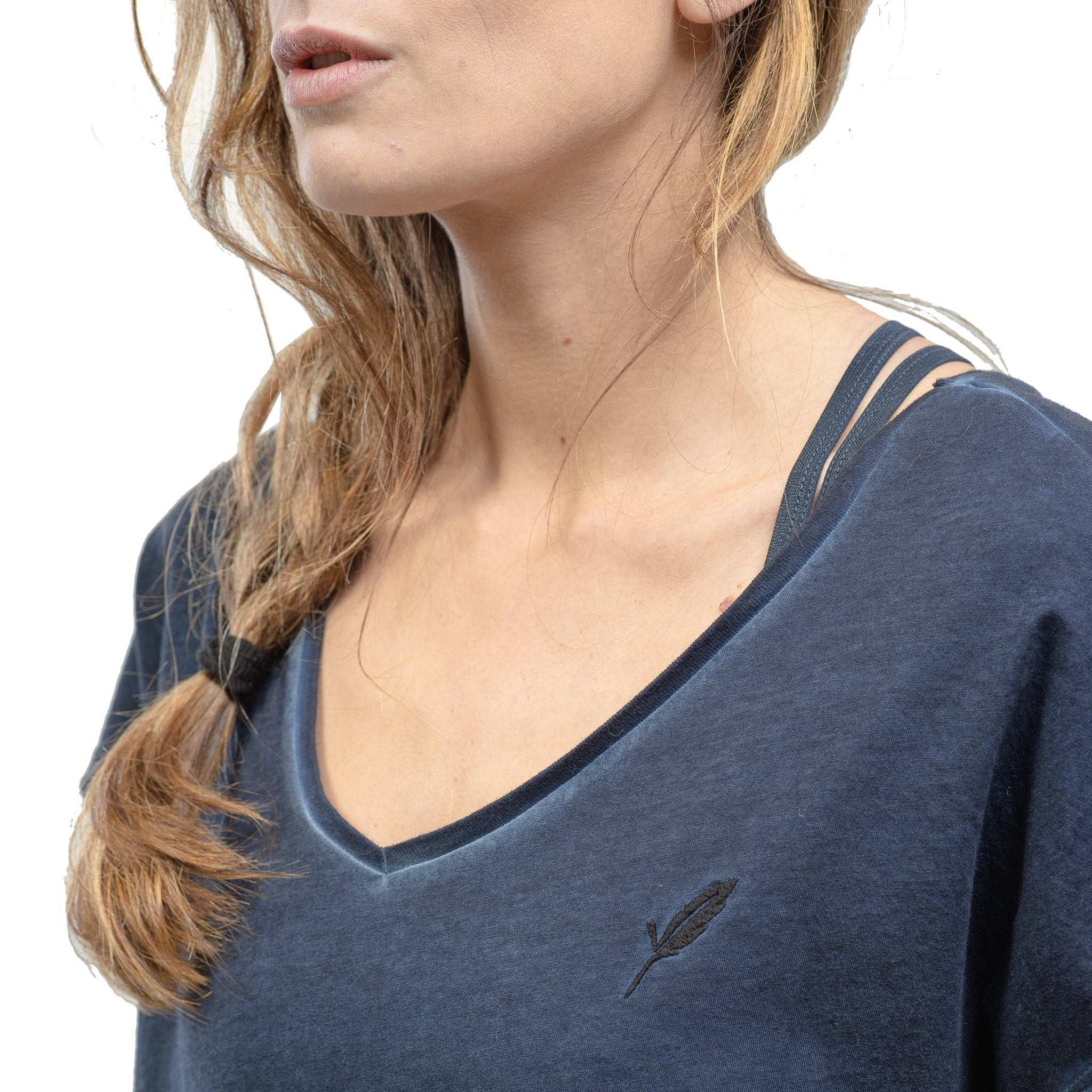 Tee shirt en coton Bio Asana Vegetal Abysse