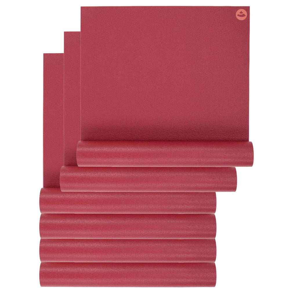 Pack 6 Tapis de Yoga découverte Écologique Bordeaux - 3mm