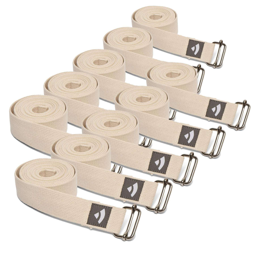 Pack de 10 sangles de Yoga écru