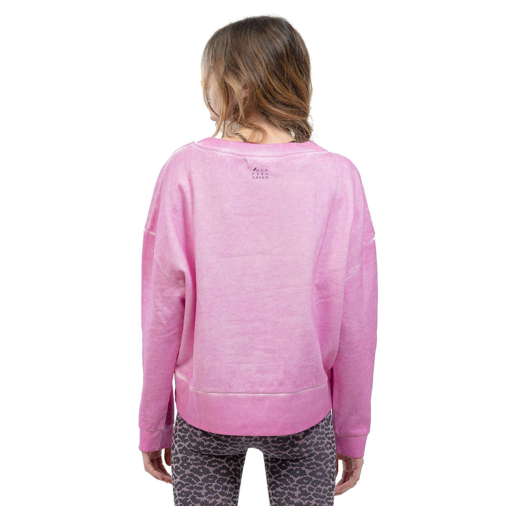 Sweat en Coton Bio et teinture Végétale Orgasweat Flamingo