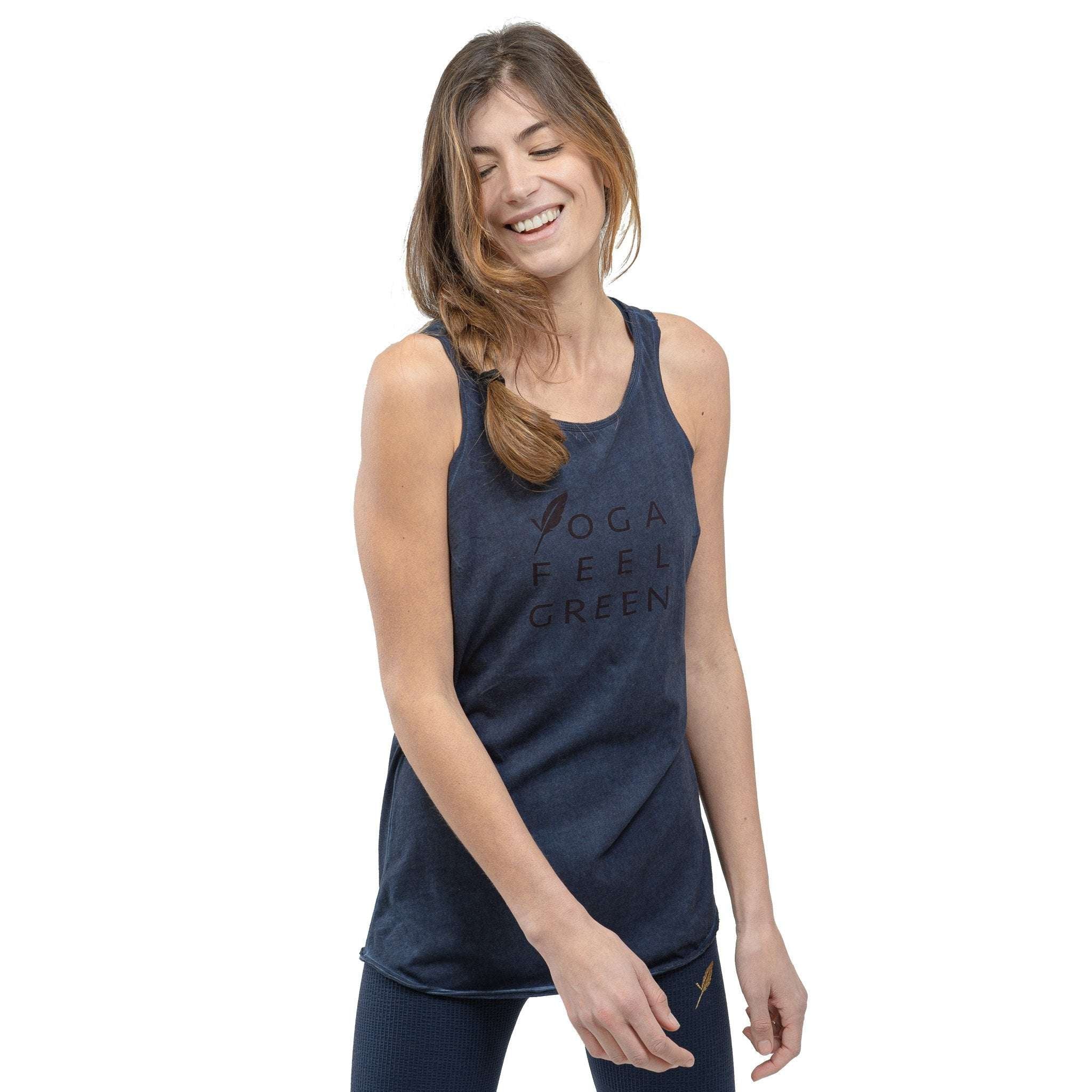 Débardeur de Yoga Bio et teinture végétale Surya Veg Abysse