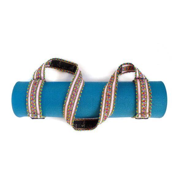 Support de tapis de yoga l gant avec sangle r glable et mat riau l ger Support de tapis de yoga l gant avec sangle r glable et mat riau l ger